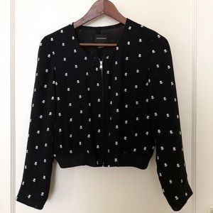 Sheer flower pattern bomber from Club Monaco